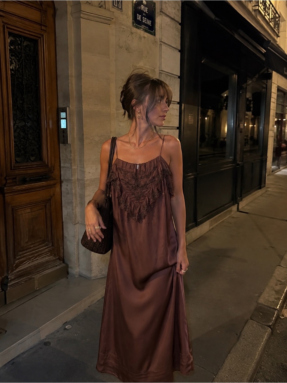 Free people Marquita dress pinecone brown - Picture 1 of 8